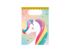 Gift bags Unicorn Papieren uitdeelzakjes 23x16,5cm 6 stuks