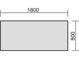In hoogte verstelbaar bureau,HxBxD 680-820x1800x800mm,blad grafiet