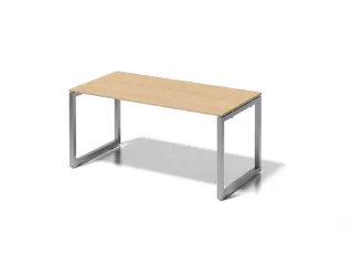 bureau,HxBxD 740x1600x800mm,blad esdoorn,sledeframe zilverkleurig - 1