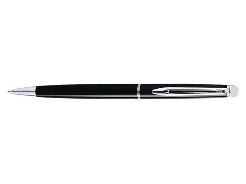 Balpen Waterman Hémisphère Black lacquer CT Medium Blauwe inkt