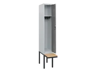 locker met bank,HxBxD 1950x300x815mm,1vak,vak B 300mm,cilinderslot - 1