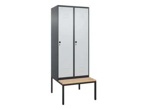 locker voor scheiding van kleding,HxBxD 2120x800x815mm,2vak