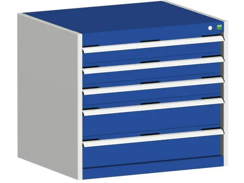 ladekast HxBxD 700x800x525mm 5laden romp RAL7035 front RAL5010