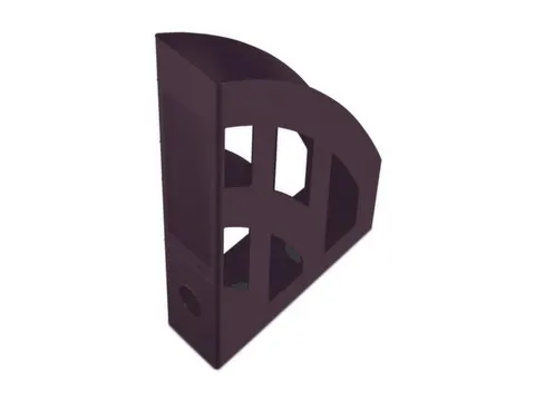 tijdschriftenhouder,staand,HxBxD 320x78x248mm,kunststof,bordeauxrood