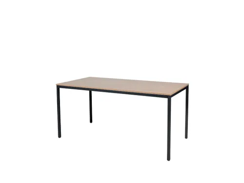 Domino Basic Tafel Vaste Hoogte 1600x800mm Hav/Kers 25mm Zwart 4-Poots