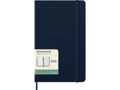 Agenda 2026 Moleskine Weekly Planner 7dag/1pagina Large Sapphire Blauw