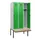 locker met bank,HxBxD 1950x900x815mm,3vak,vak B 300mm,draaigrendel