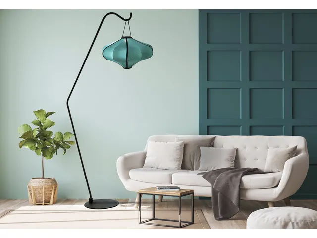 Lanterne Nextime Lumi 60 cm tissu turquoise