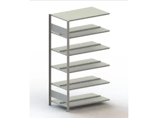 Inhaakstelling Aanbouwveld Verzinkt 1850x1006x636mm 6legborden 80kg - 1