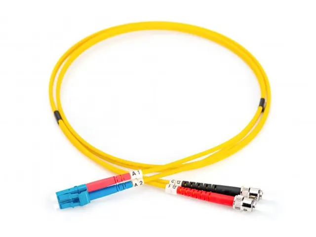 Glasvezel patchkabel, duplex, LC naar ST SM OS2 09/125 µ, 2 m