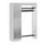 locker met kapstok,HxBxD 1950x1410x480mm,romp RAL7021,front RAL7021