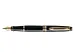 Stylo plume Waterman Expert Noir Laqué GT Medium encre bleue