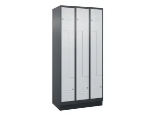 Z-garderobekast,HxBxD 1950x900x500mm,vak B 150/300mm,cil.-slot,sokkel - 1