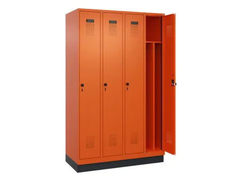 locker voor scheiding van kleding,HxBxD 1950x1200x500mm,4vak