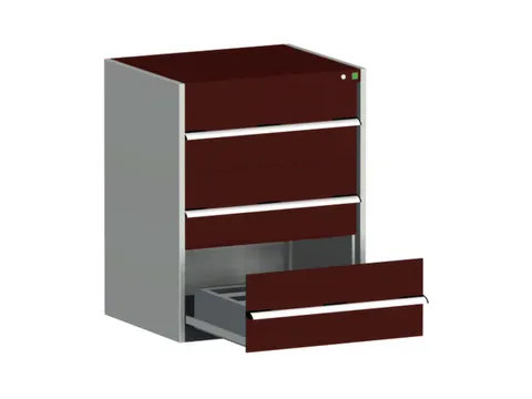 ladekast HxBxD 1000x800x650mm 3laden zware lasten RAL7035 RAL3004