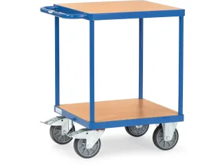Zware Tafelwagen 2496 500kg 2 Etages 600x600mm Houten Plaat - 1