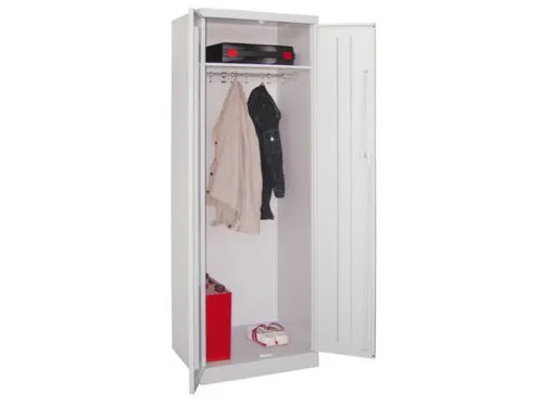 kleding-/wasgoedkast,HxBxD 1800x600x500mm,RAL7035,front RAL3000