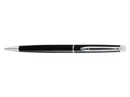 Balpen Waterman Hémisphère Black lacquer CT Medium Blauwe inkt