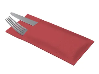 Bestekpochette Tork LinStyle 1-laags 50st duurzaam rood 509604 - 2