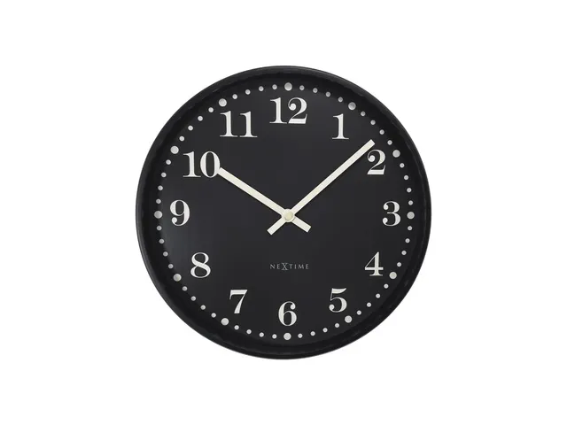 Wandklok NeXtime Dickens 30 cm zwart