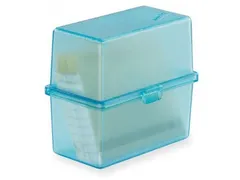 Steekkaartenbak DIN A8 turk.transp.