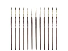 Ronde penseel Kangaro #4 kort gelakt hout doos a 12 stuks