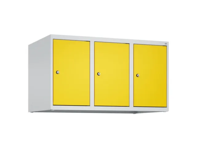 opzetkast,v. locker,3vak.,vak B 300mm,HxBxD 500x900x500mm,cilinderslot