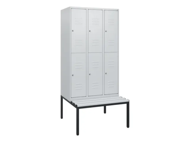 armoire vestiaire avec banc à deux niveaux HxlxP 1950x900x815mm