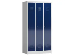 garderobekast 1800x870x500mm 3vak klink sokkel romp RAL7035 RAL5010