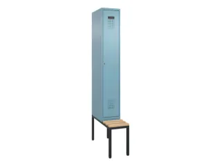 locker met bank,HxBxD 2120x300x815mm,1vak,vak B 300mm,cilinderslot - 2