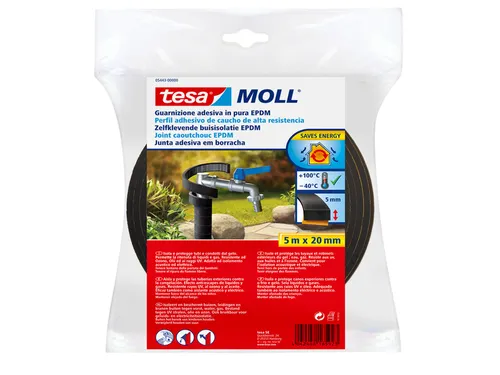 Buisisolatie tesamoll Zelfklevend 5mx20mm zwart