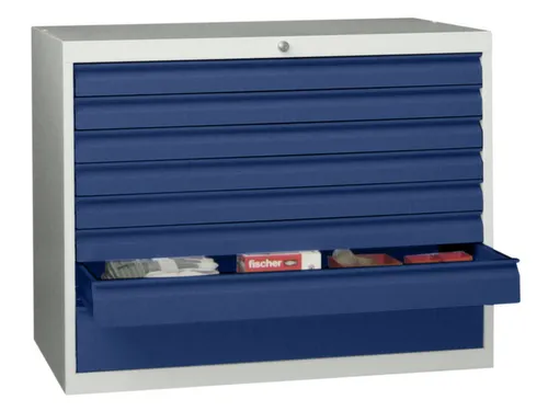 ladekast HxBxD 800x1023x600mm 8laden slot RAL7035 front RAL5010