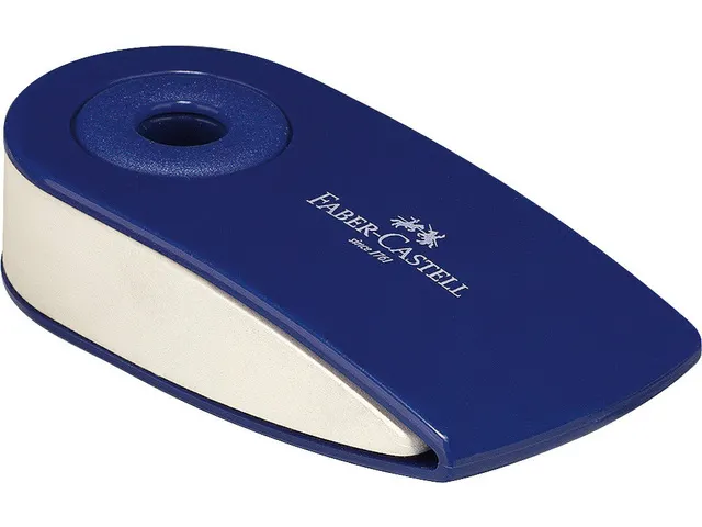 gum Faber-Castell SLEEVE MINI rood/blauw display a 24 assorti