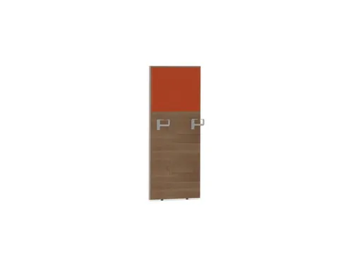 baliepaneel,v. bureau,aanbouw rechts,B 600mm,NT-cherry,BN3012-oranje