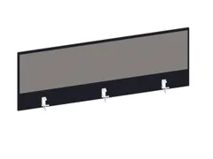 baliepaneel,v. bureau,aanbouw achter,B 1400mm,CC-zwart,BN8078-grijs