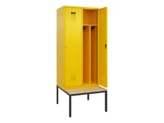 locker met bank,voor scheiding van kleding,HxBxD 2120x800x815mm,2vak
