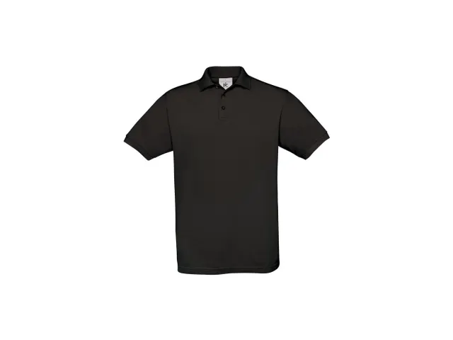 B&C Safran polo, zwart, maat S, per stuk