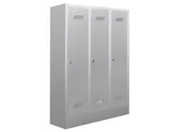 lockerkast v. kinderen,HxBxD 1600x930x500mm,3vak,RAL7035,front RAL5012