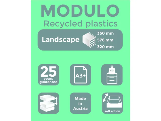 Ladenblok MODULO A3 10 laden Classic Blauw Grijs