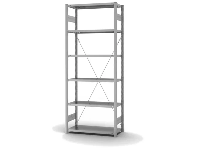 Rvs Inhaakstelling Basis 2500x1060x435mm 6legborden Vaklast 200kg