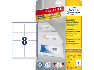 etiket Avery ILK 97x67.7mm 25 vel+5 vel extra 8 etiketten per vel wit - 3