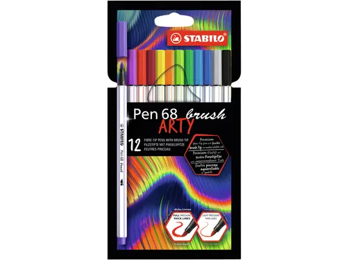 Brushstift STABILO Pen 568/12 Arty assorti etui à 12 stuks