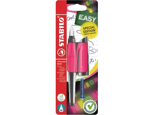 Vulpen STABILO Easybuddy M neon roze blister à 1 stuk