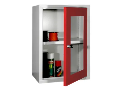 Hangkast 600x400x300mm Achterwand Glad Ral 7035 Front Ral 3000