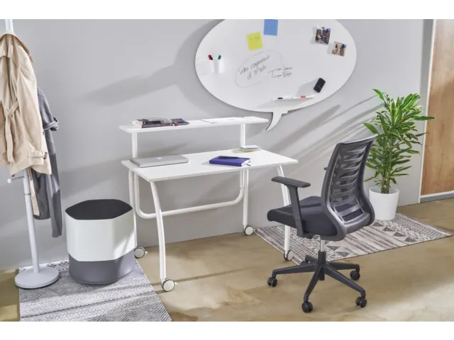 Bureaustoel,Synchroonmech.,M. Armleuningen,Zitting Schuimstof Zwart