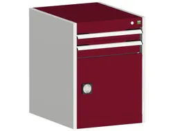ladekast HxBxD 700x525x650mm 2laden RAL7035 front RAL3004