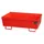 Opvangbak 2x 200l Opvangvol. 246l Rood 415x 1200x 800mm Open