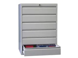 ladekast HxBxD 1000x715x600mm 6laden slot RAL7035 front RAL7035