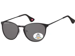 Zonnebril Montana met smoke gepolariseerd rond glas en metalen pootje