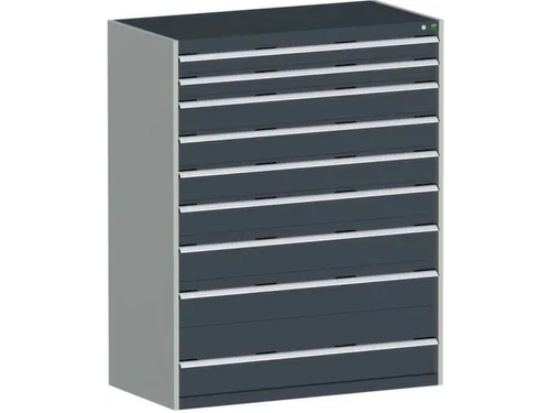 ladekast HxBxD 1600x1300x650mm 9laden zware lasten RAL7035 RAL7016